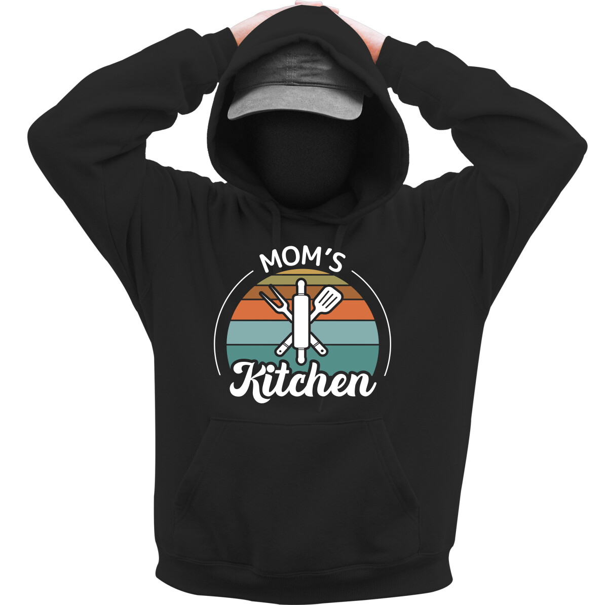 Kapucnis belebújós pulóver