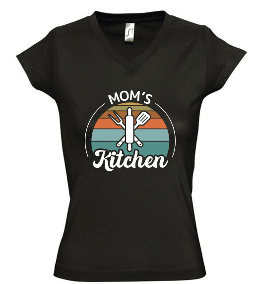 Női V nyakú póló