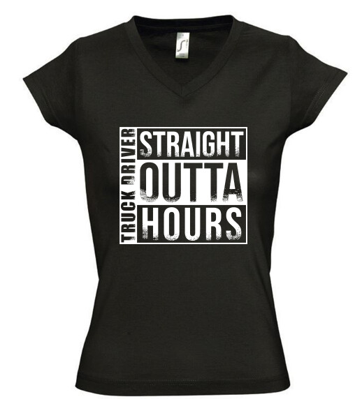 Női V nyakú póló