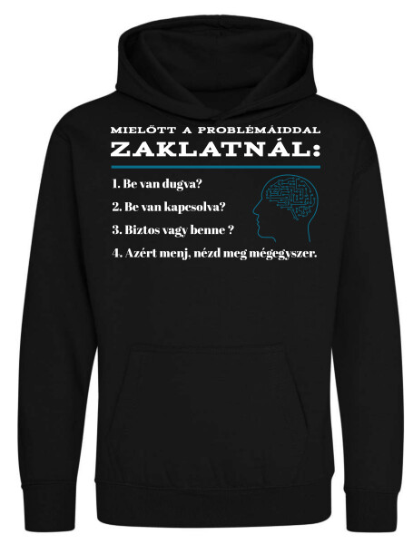 Kapucnis belebújós gyerek pulóver