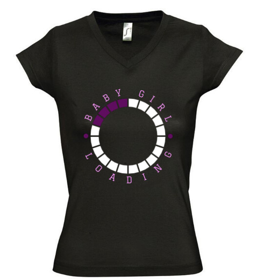 Női V nyakú póló