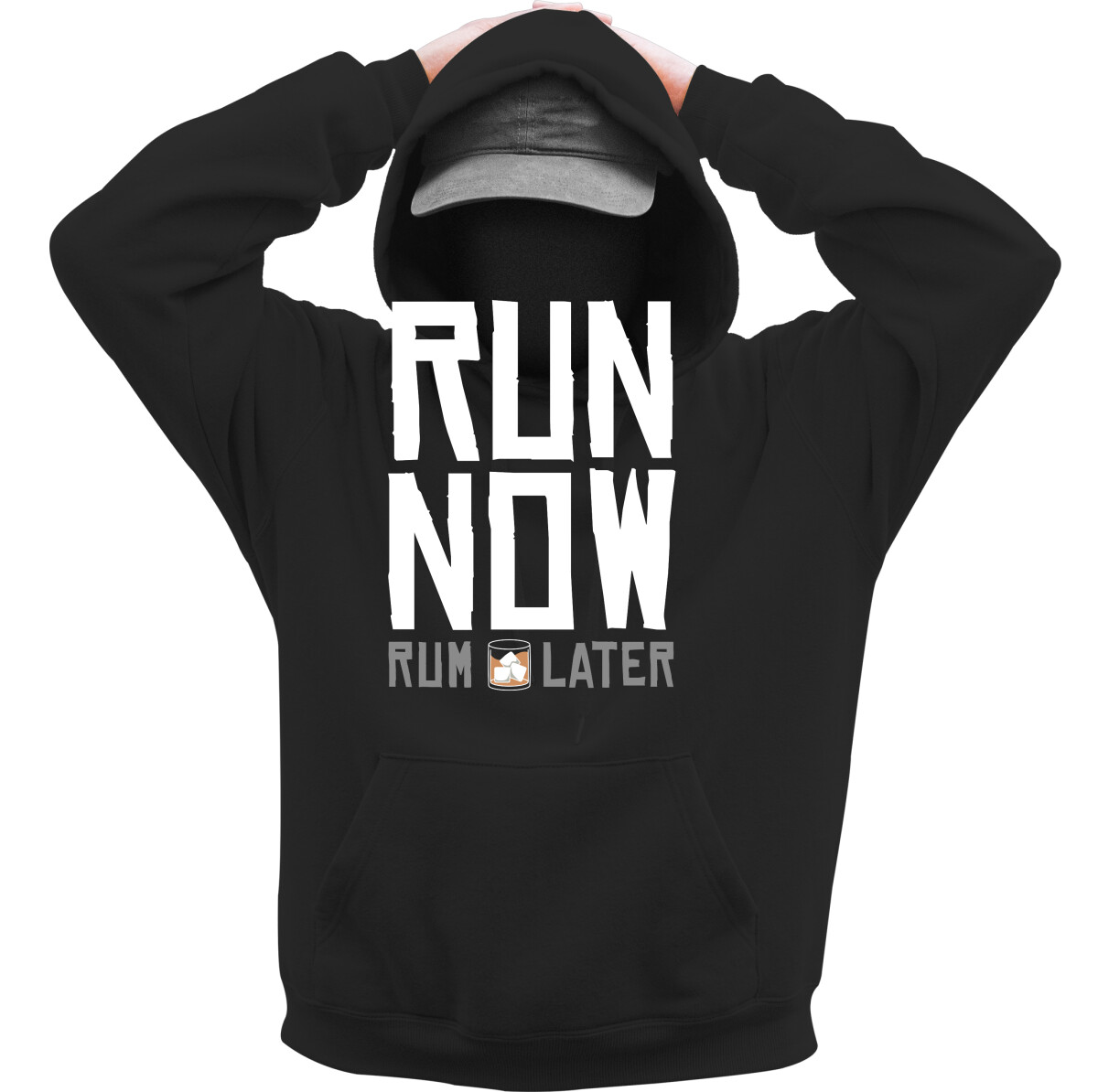 Kapucnis belebújós pulóver