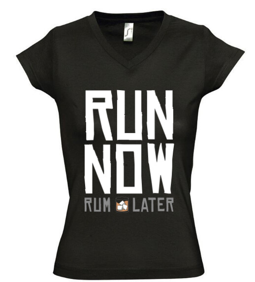 Női V nyakú póló