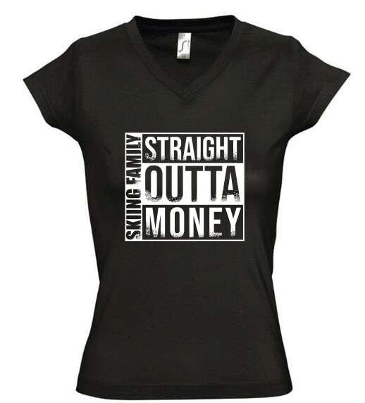 Női V nyakú póló