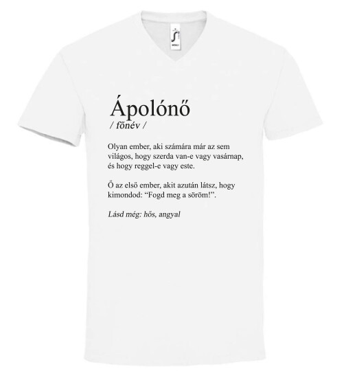 Unisex V nyakú póló