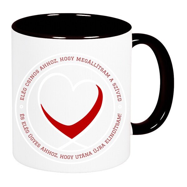 Színes fülű és belsejű bögre