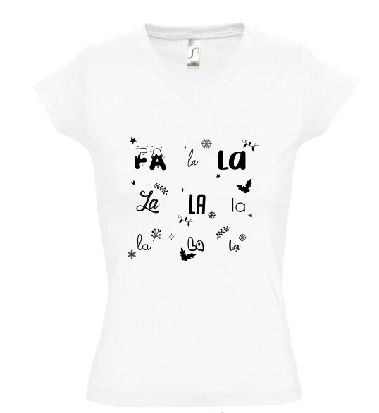 Női V nyakú póló