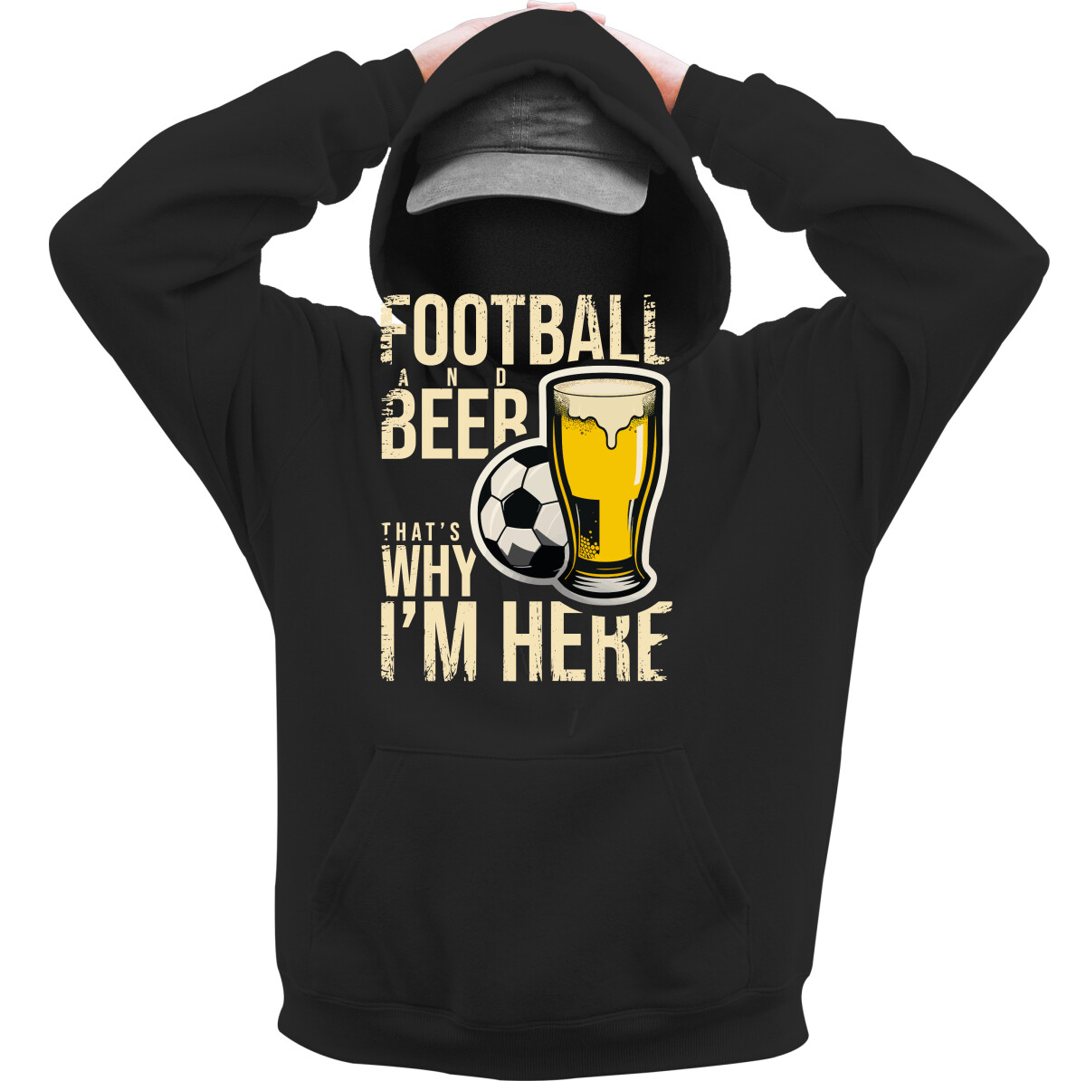 Kapucnis belebújós pulóver