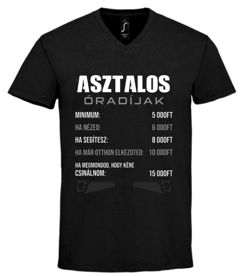 Unisex V nyakú póló