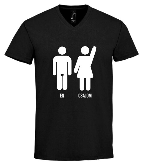 Unisex V nyakú póló