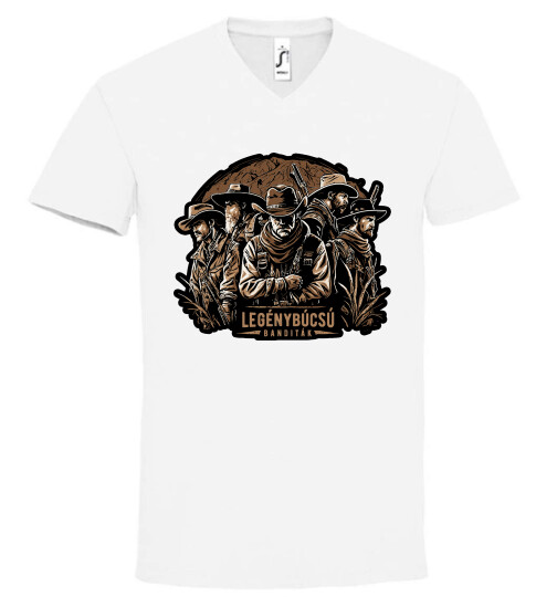 Unisex V nyakú póló