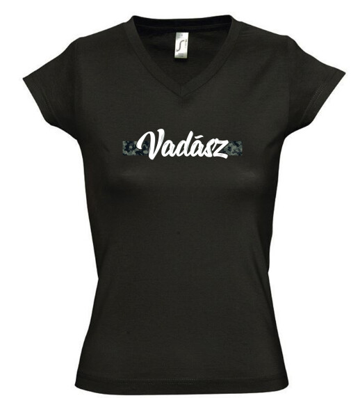 Női V nyakú póló