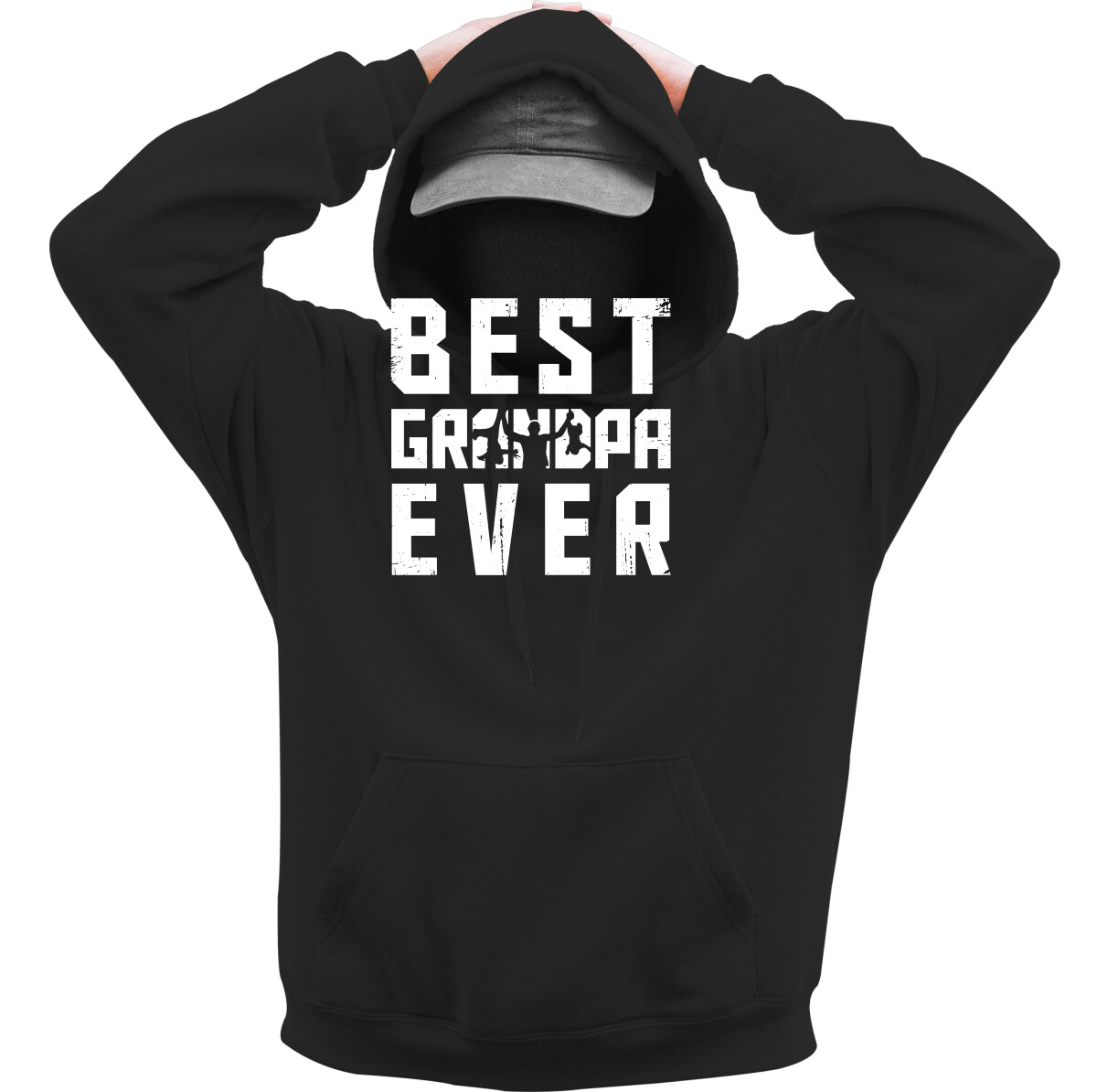 Kapucnis belebújós pulóver