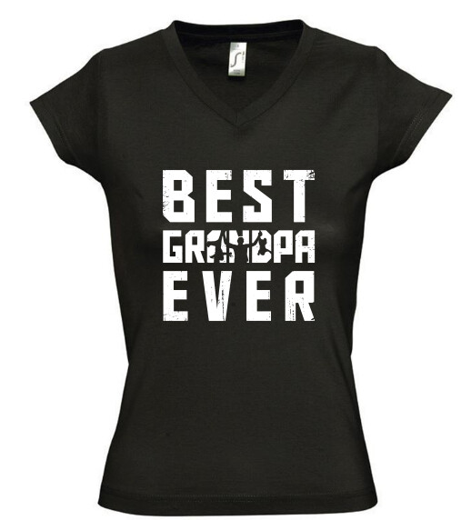 Női V nyakú póló