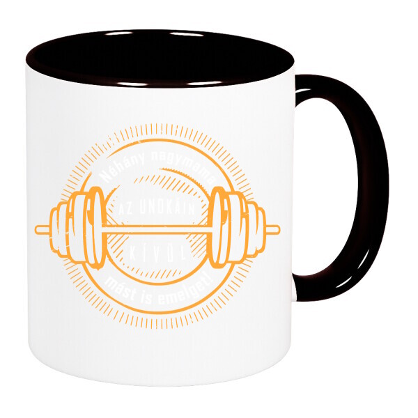 Színes fülű és belsejű bögre