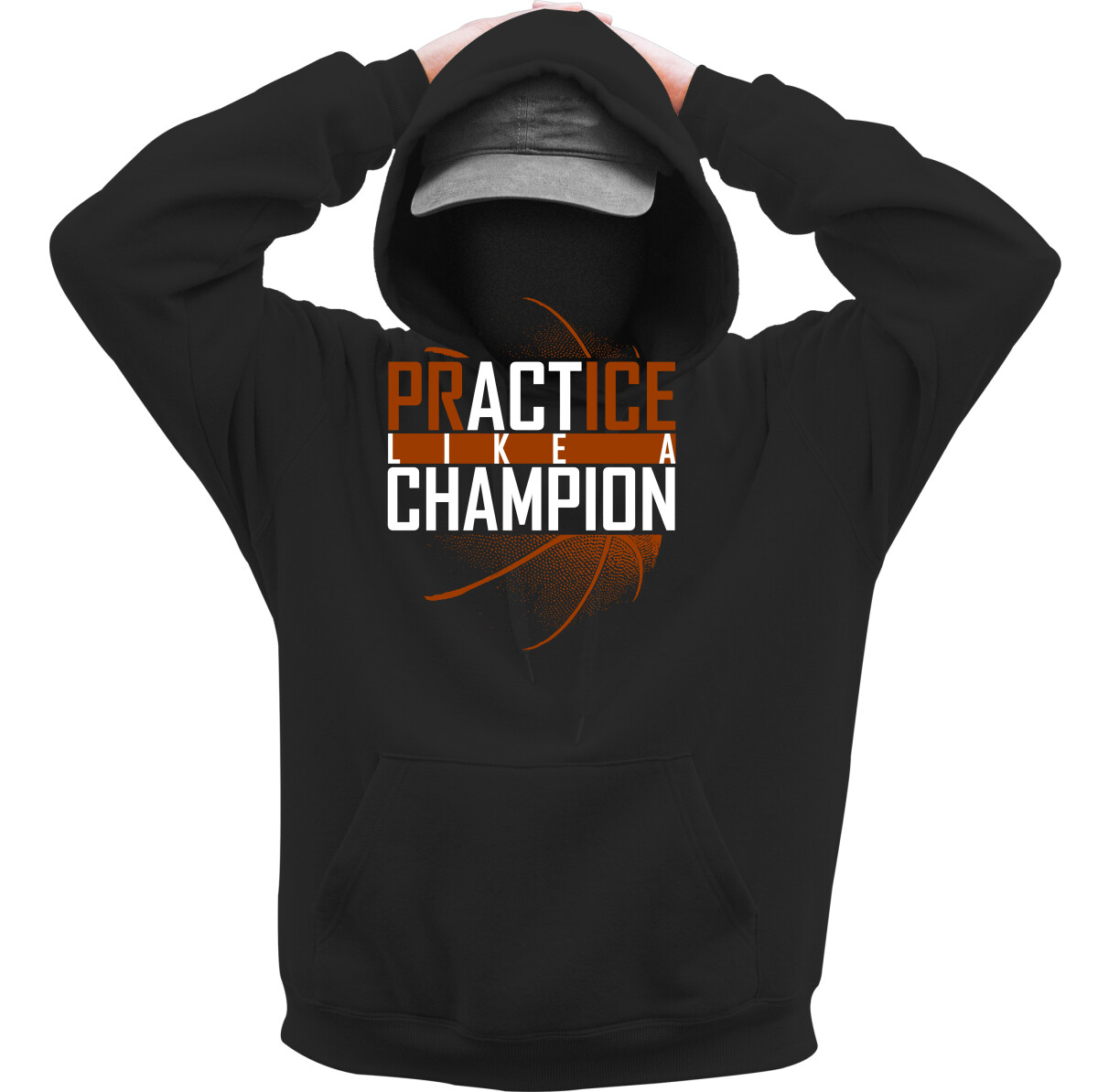 Kapucnis belebújós pulóver