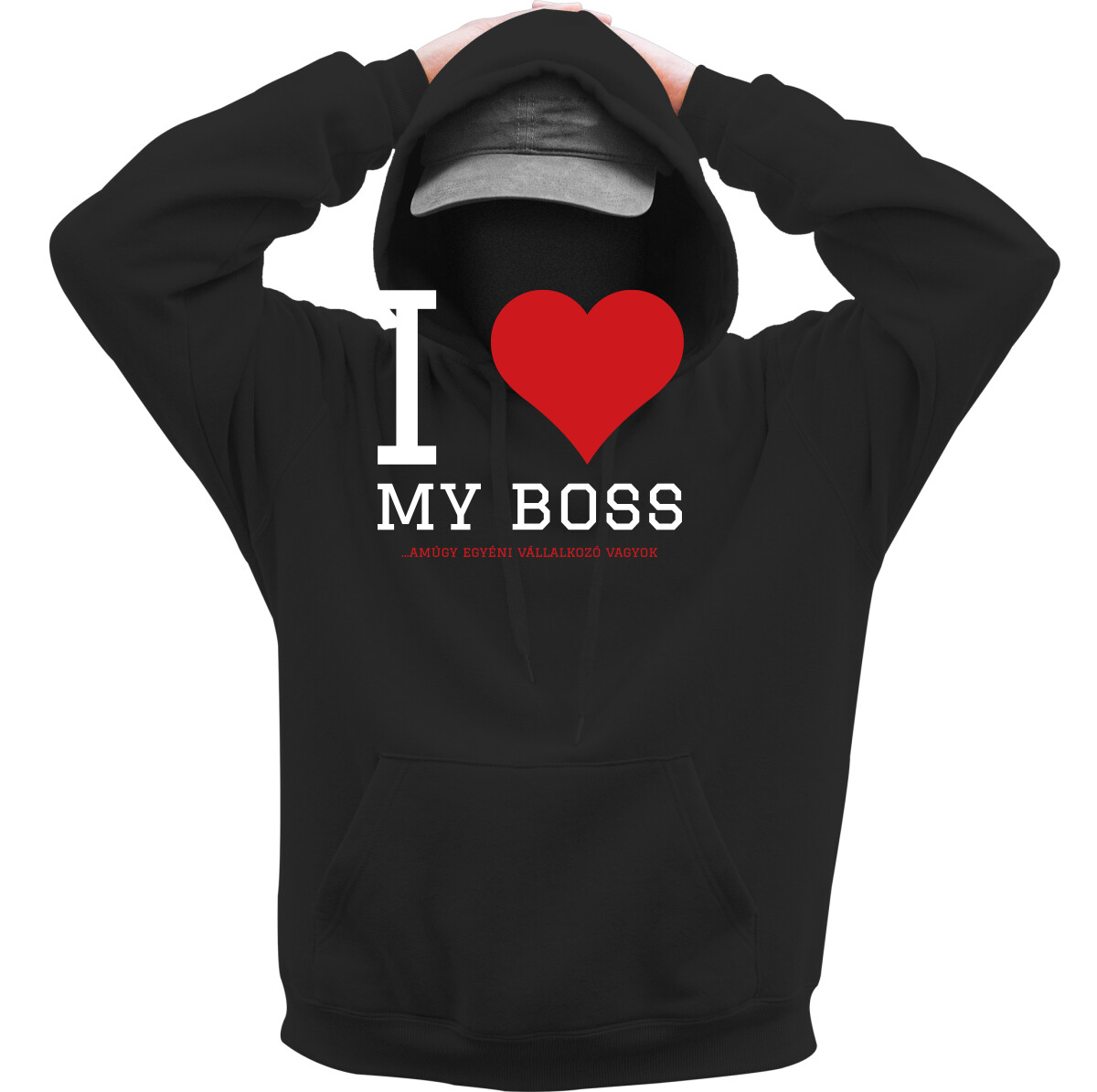 Kapucnis belebújós pulóver