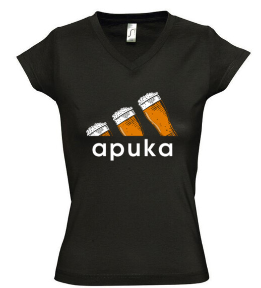 Női V nyakú póló