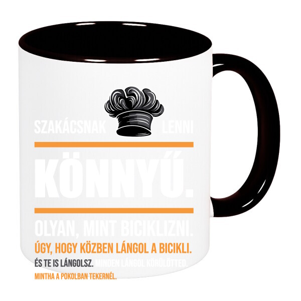 Színes fülű és belsejű bögre