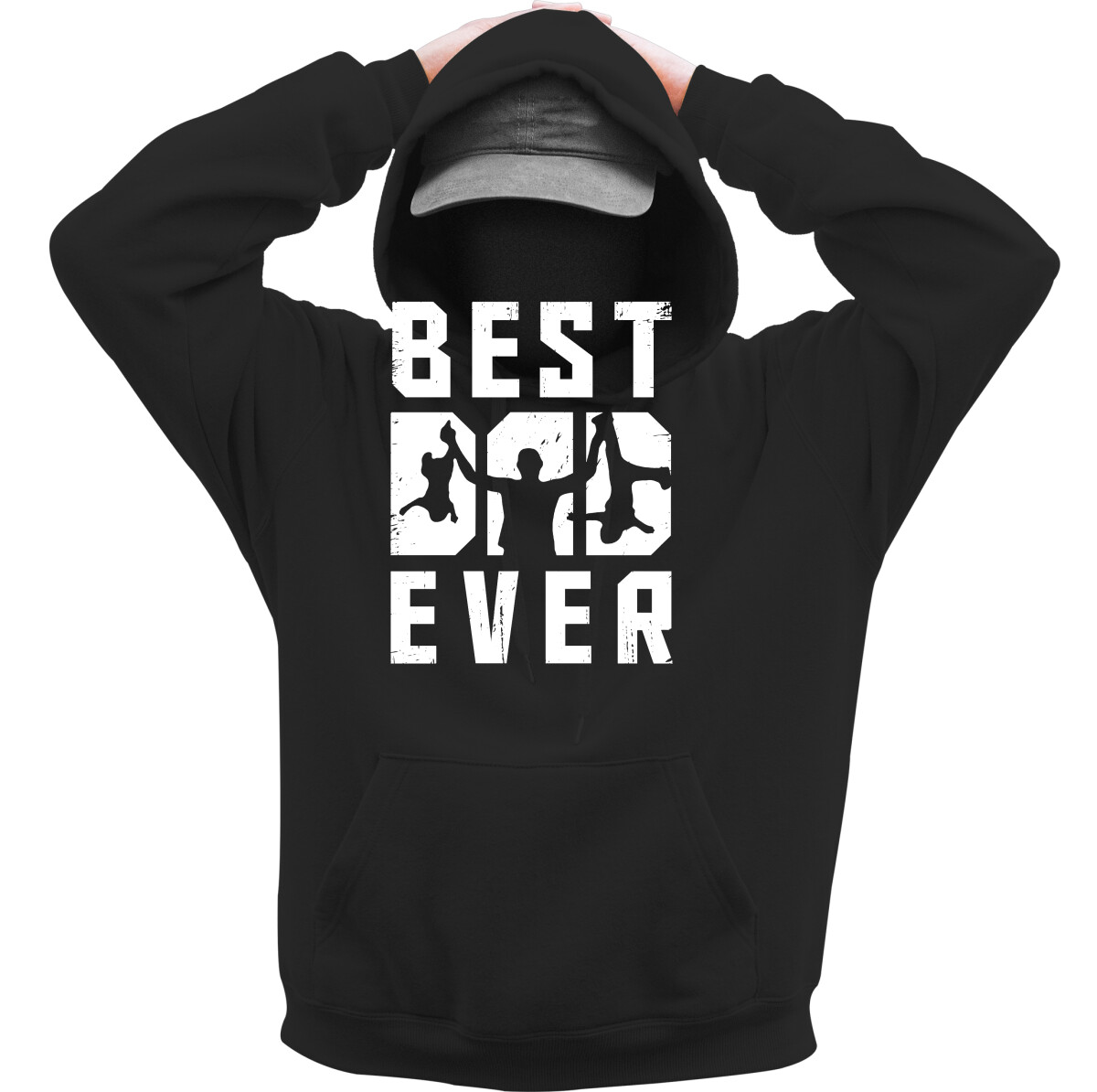 Kapucnis belebújós pulóver