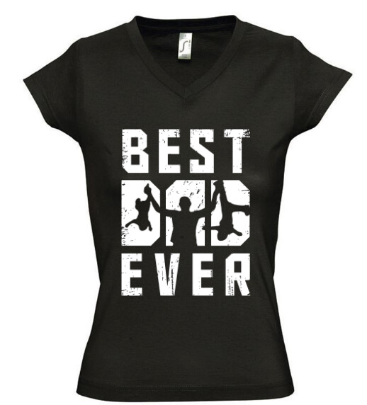 Női V nyakú póló