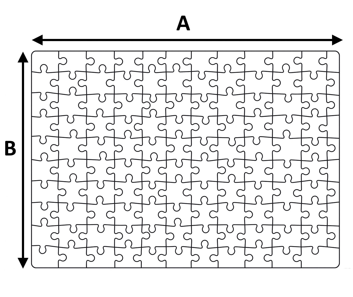Puzzle - kirakó ajándékdobozzal Mérettáblázat